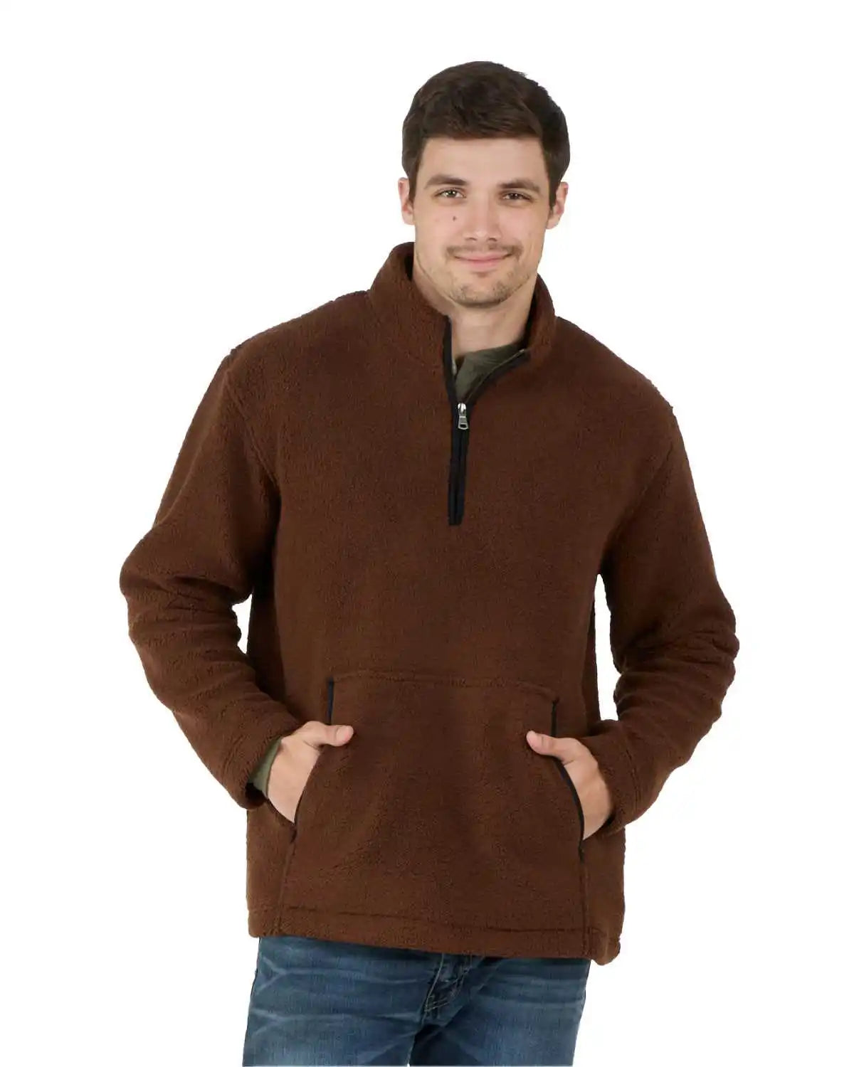 Boxercraft Bm8510 Everest Quarter Zip Fleece Pullover - Espresso