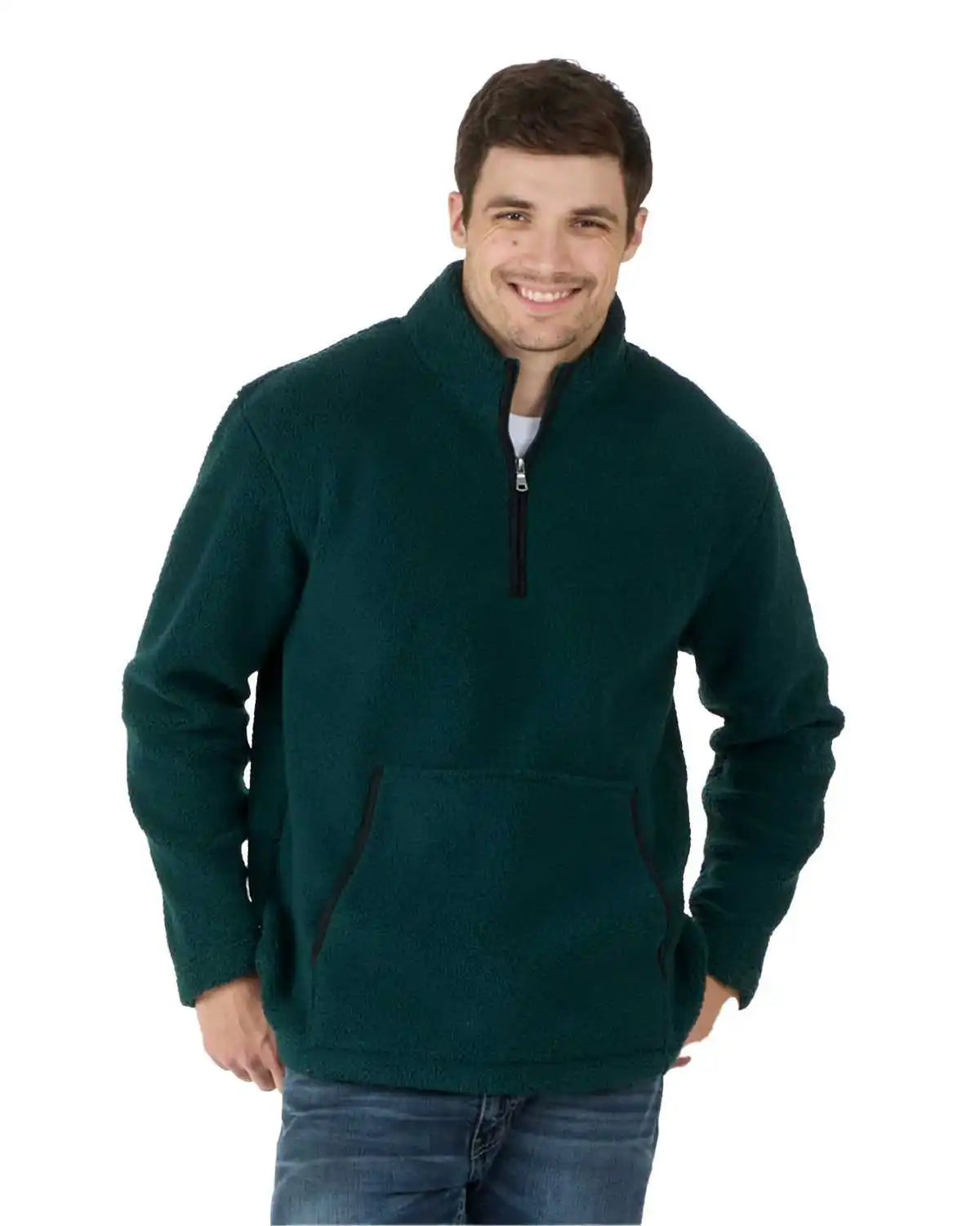 Boxercraft Bm8510 Everest Quarter Zip Fleece Pullover - Moss