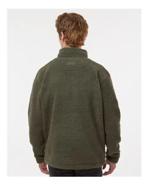 Boxercraft Bm8510 Everest Quarter-zip Fleece Pullover - Olive