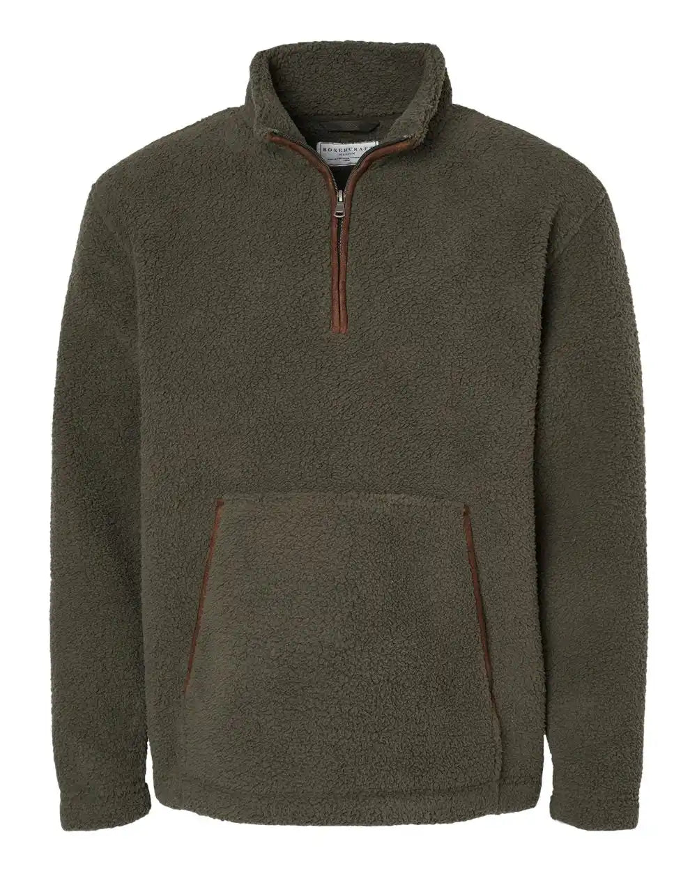 Boxercraft Bm8510 Everest Quarter-zip Fleece Pullover - Olive - Xs