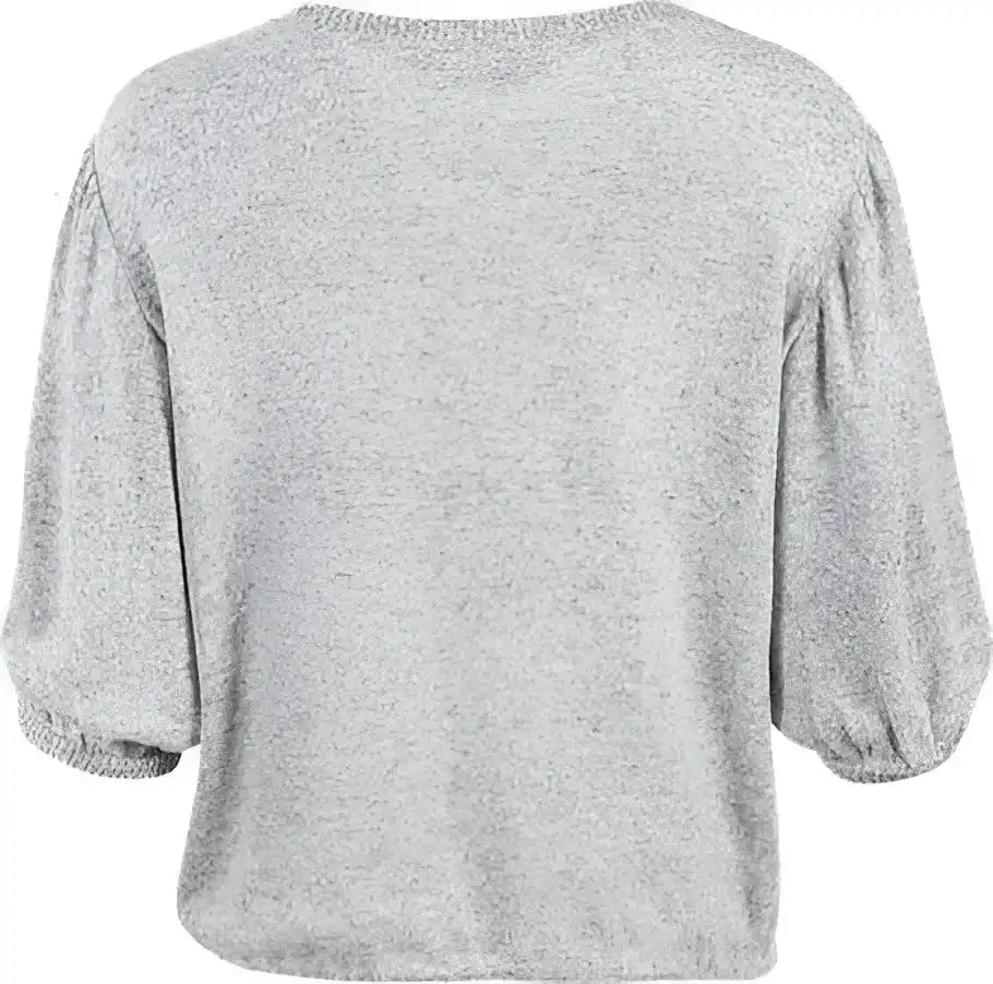 Boxercraft Bw1101 Women’s Cuddle Puff Sleeve Oxford Heather
