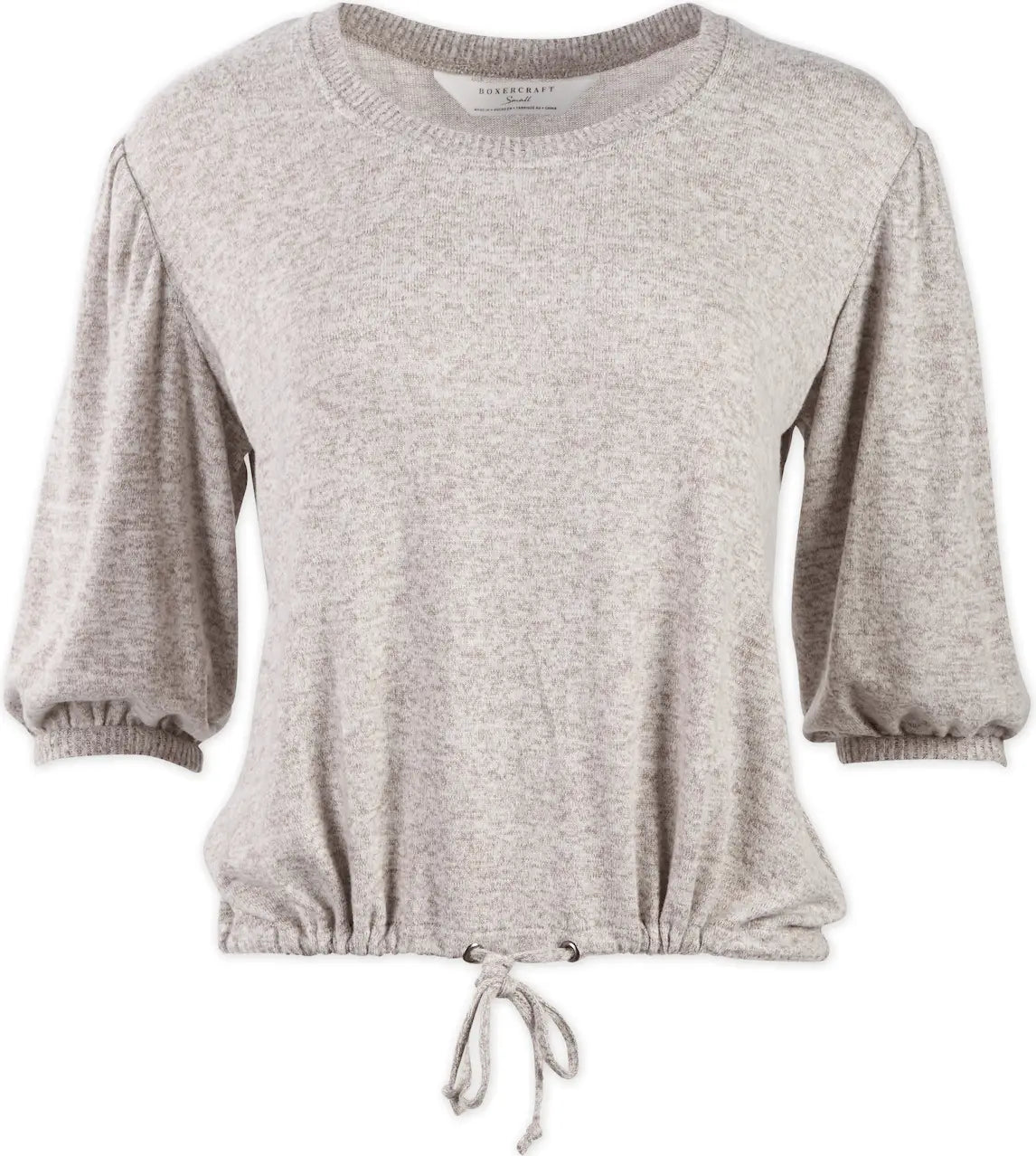 Boxercraft Bw1101 Women’s Cuddle Puff Sleeve Top - Espresso Heather - Coffee / Ladies Xs