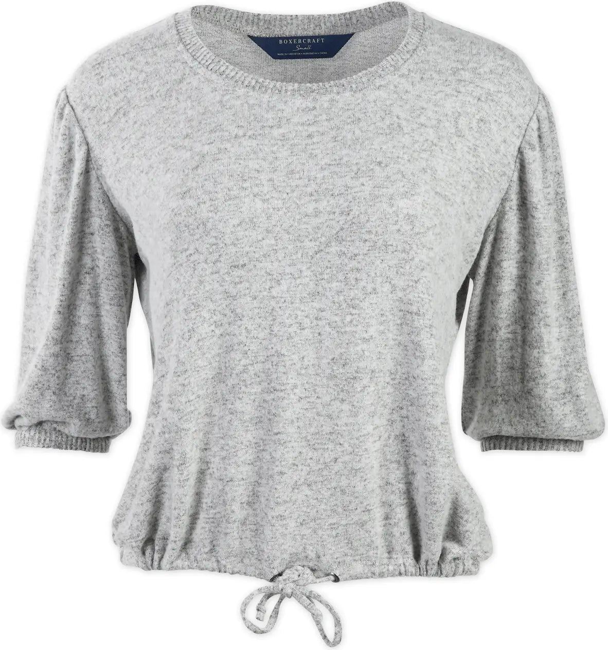 Boxercraft Bw1101 Women’s Cuddle Puff Sleeve Top - Oxford Heather - Gray / Ladies Xs