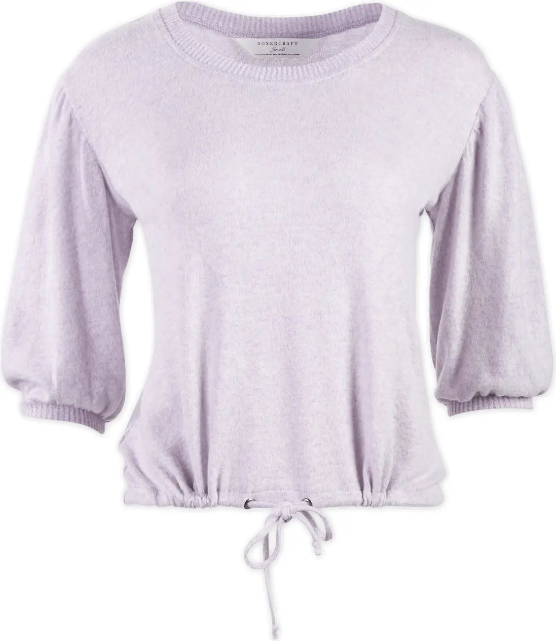 Boxercraft Bw1101 Women’s Cuddle Puff Sleeve Top - Wisteria Heather - Ladies Xs