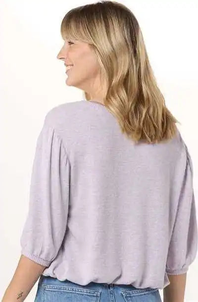 Boxercraft Bw1101 Women’s Cuddle Puff Sleeve Wisteria Heather