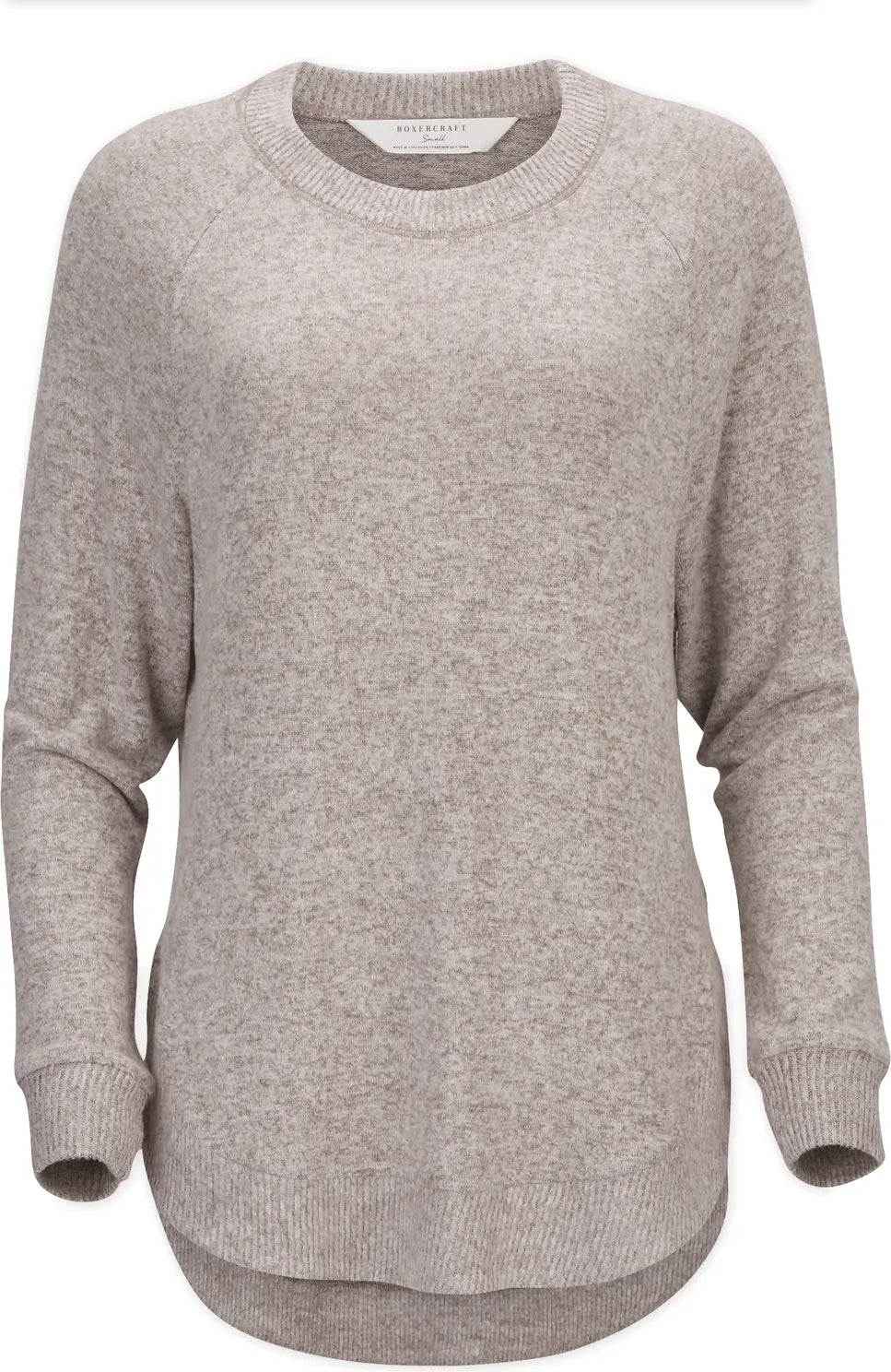 Boxercraft Bw1102 Women’s Cuddle Oversized Crew - Espresso Heather - Coffee / Ladies Xs