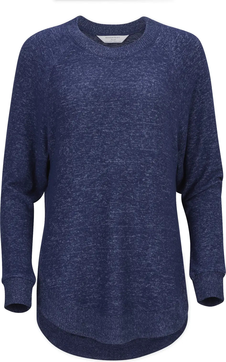 Boxercraft Bw1102 Women’s Cuddle Oversized Crew - Navy Heather - Ladies Xs