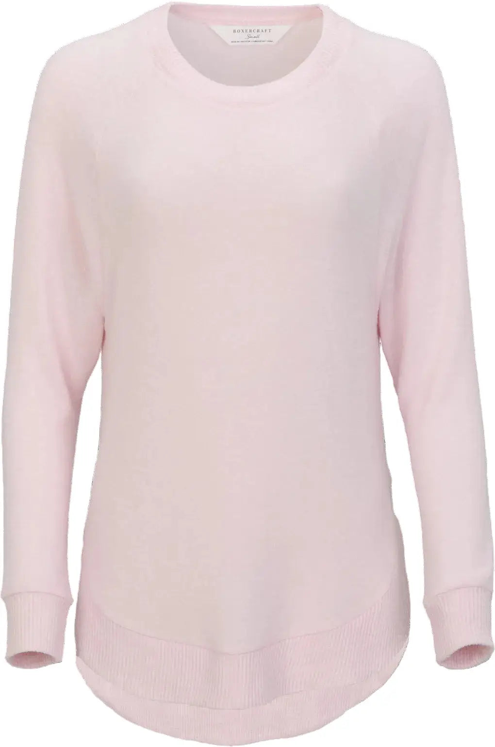 Boxercraft Bw1102 Women’s Cuddle Oversized Crew - Pink Serenity - Ladies Xs