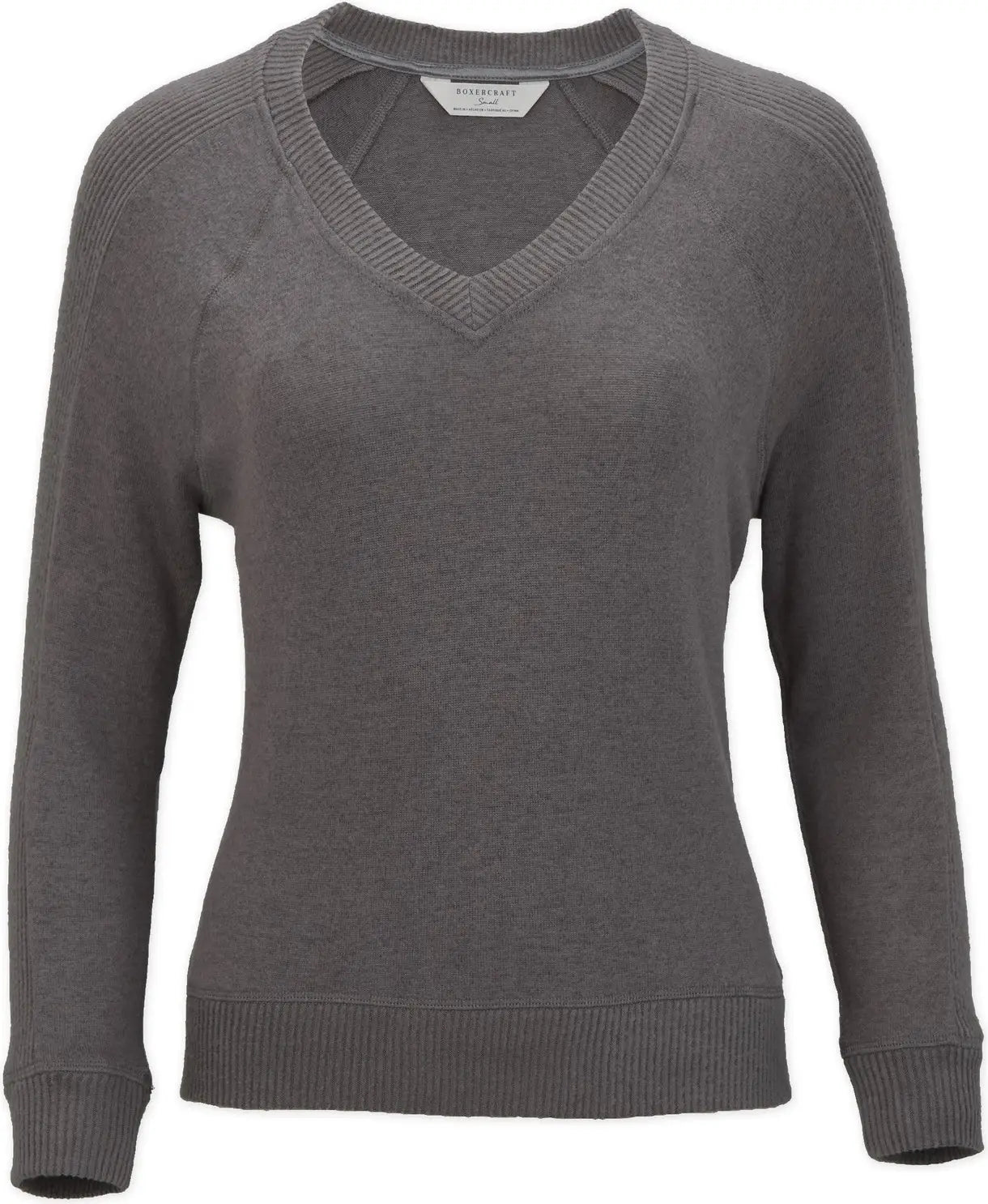 Boxercraft Bw1201 Women’s Cuddle V-neck - Meditation Gray - Ladies Xs