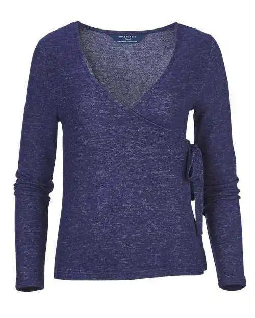 Boxercraft Bw1301 Women’s Cuddle Wrap Top - Navy Heather