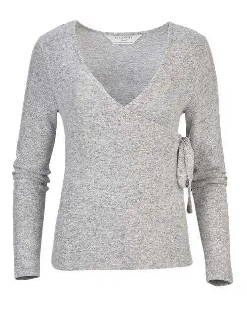 Boxercraft Bw1301 Women’s Cuddle Wrap Top - Oxford Heather