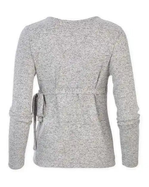 Boxercraft Bw1301 Women’s Cuddle Wrap Top - Oxford Heather