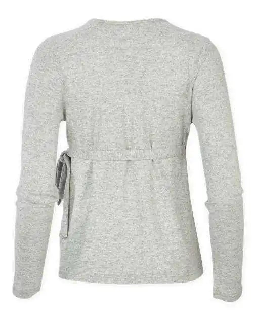 Boxercraft Bw1301 Women’s Cuddle Wrap Top - Sage Heather