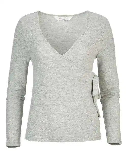 Boxercraft Bw1301 Women’s Cuddle Wrap Top - Sage Heather