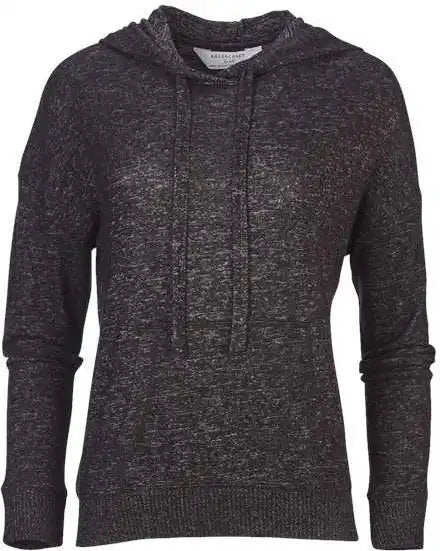 Boxercraft Bw1501 Women’s Cuddle Fleece Hooded Pullover - Black Heather