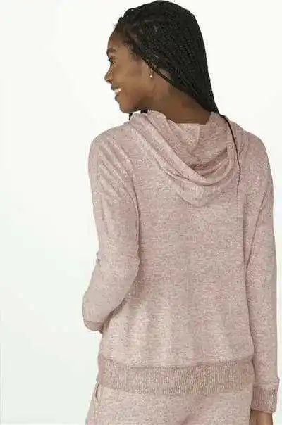 Boxercraft Bw1501 Women’s Cuddle Fleece Hooded Pullover Espresso Heather