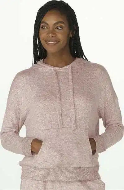 Boxercraft Bw1501 Women’s Cuddle Fleece Hooded Pullover Espresso Heather