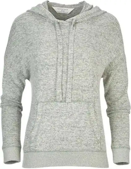 Boxercraft Bw1501 Women’s Cuddle Fleece Hooded Pullover - Sage Heather