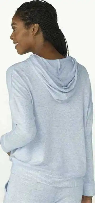 Boxercraft Bw1501 Women’s Cuddle Fleece Hooded Pullover Sky Blue Heather