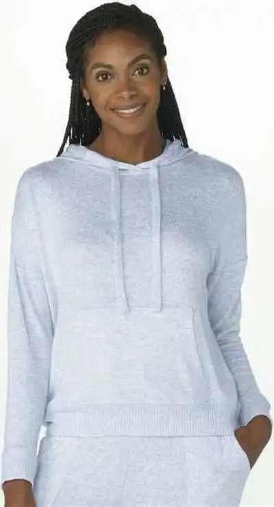 Boxercraft Bw1501 Women’s Cuddle Fleece Hooded Pullover Sky Blue Heather