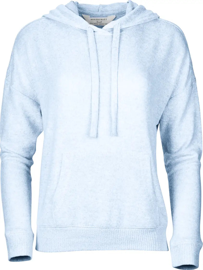 Boxercraft Bw1501 Women’s Cuddle Soft Hoodie - Sky Blue Heather - Ladies Xs