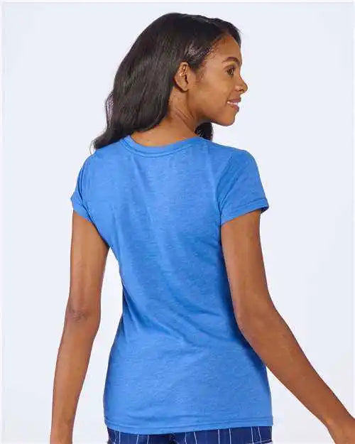 Boxercraft Bw2101 Women’s Tri Blend t Shirt Royal Heather