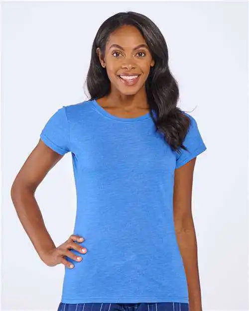 Boxercraft Bw2101 Women’s Tri Blend t Shirt Royal Heather