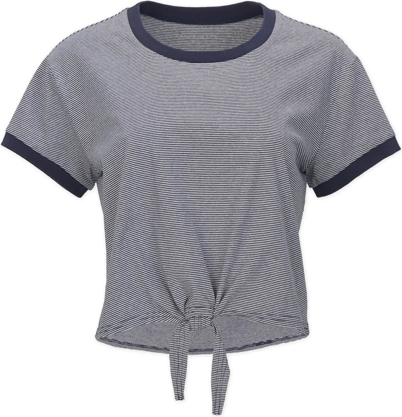 Boxercraft Bw2107 Women’s Striped Tie Front Tee - Navy White