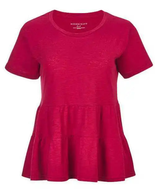 Boxercraft Bw2401 Women’s Willow T-shirt - Garnet