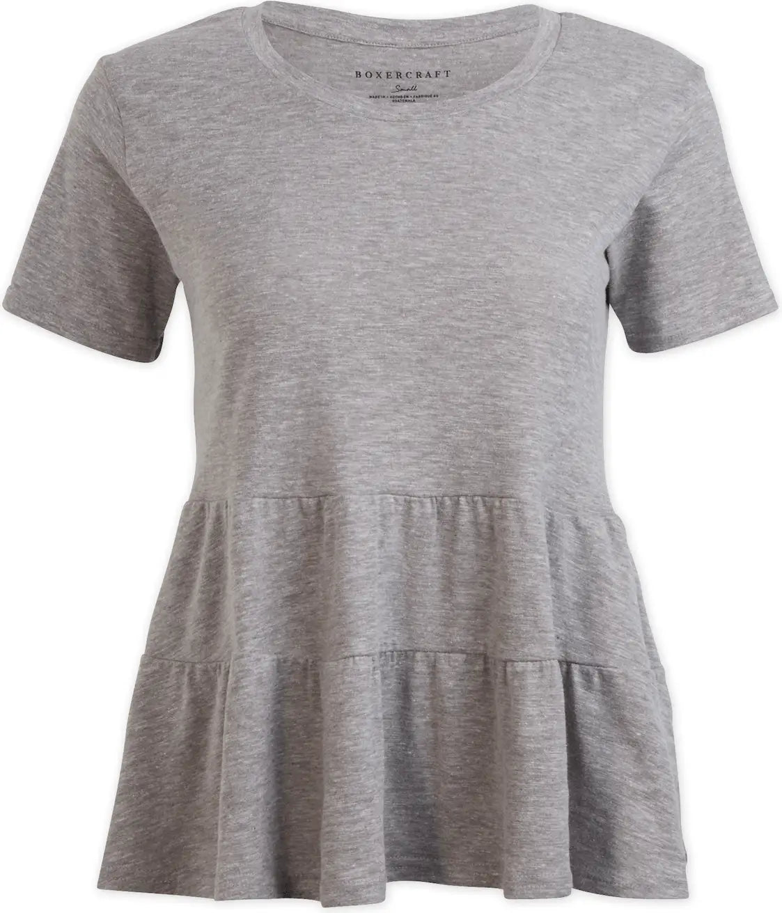 Boxercraft Bw2401 Women’s Willow Tee - Oxford Heather - Gray / Ladies Xs