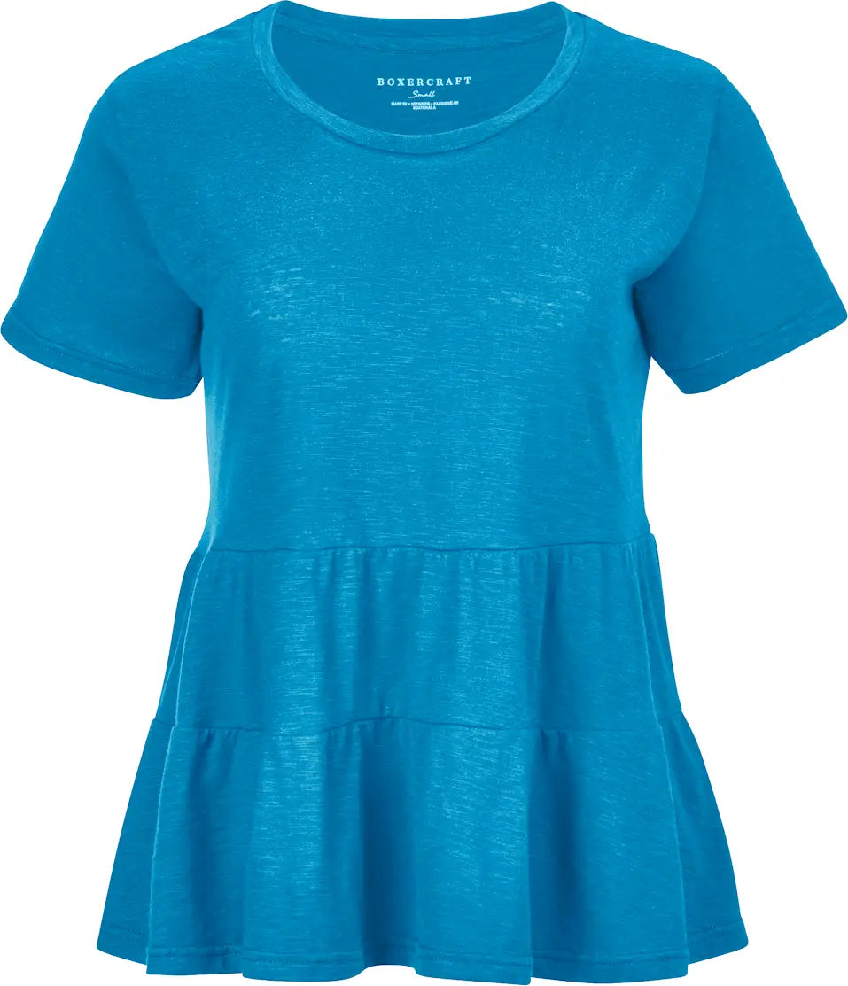 Boxercraft Bw2401 Women’s Willow Tee - Pacific Blue - Columbia / Ladies Xs