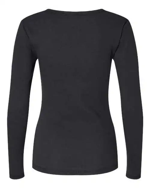 Boxercraft Bw2402 Women’s Harper Long Sleeve Henley - Black
