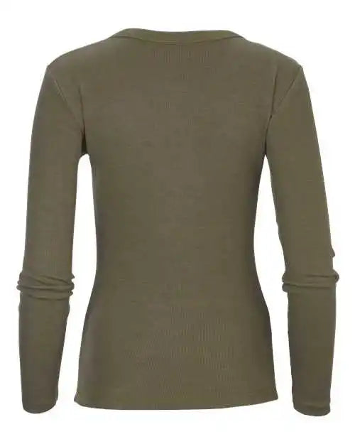 Boxercraft Bw2402 Women’s Harper Long Sleeve Henley Olive