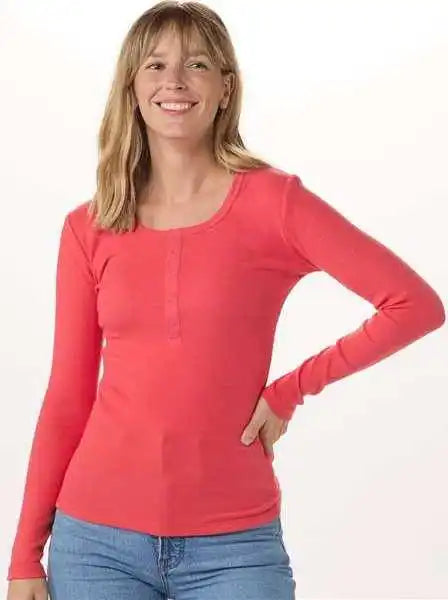 Boxercraft Bw2402 Women’s Harper Long Sleeve Henley Paradise