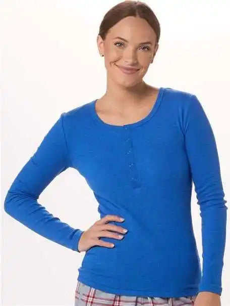 Boxercraft Bw2402 Women’s Harper Long Sleeve Henley True Royal