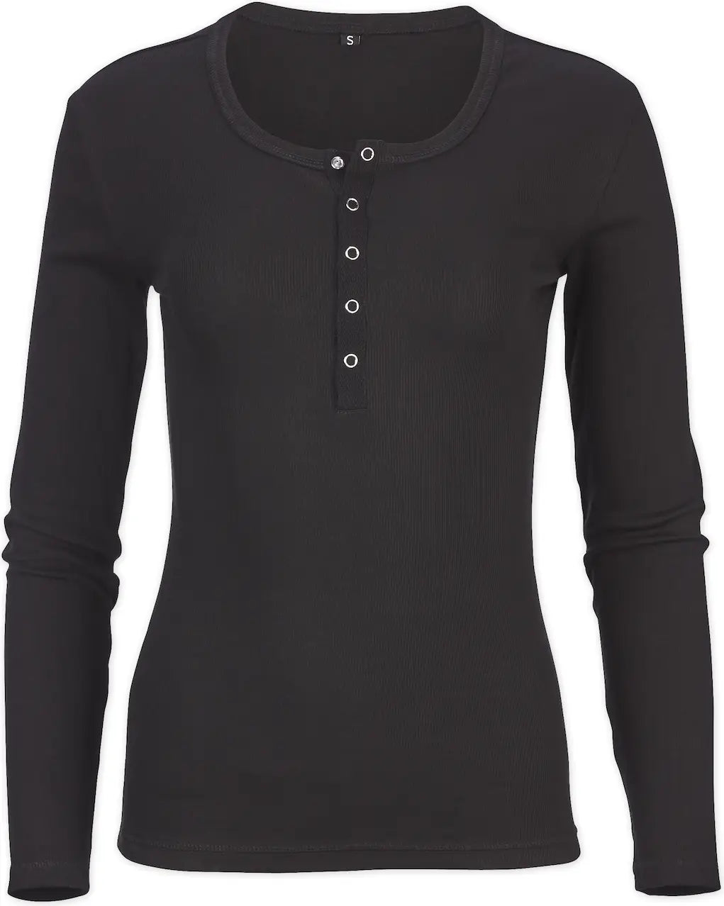 Boxercraft Bw2402 Women’s Harper Rib Henley - Black - Ladies Xs