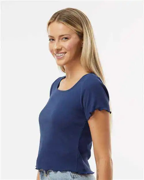 Boxercraft Bw2403 Women’s Baby Rib T-shirt - Navy