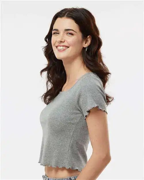 Boxercraft Bw2403 Women’s Baby Rib T-shirt - Oxford Heather