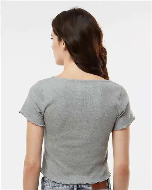 Boxercraft Bw2403 Women’s Baby Rib T-shirt - Oxford Heather