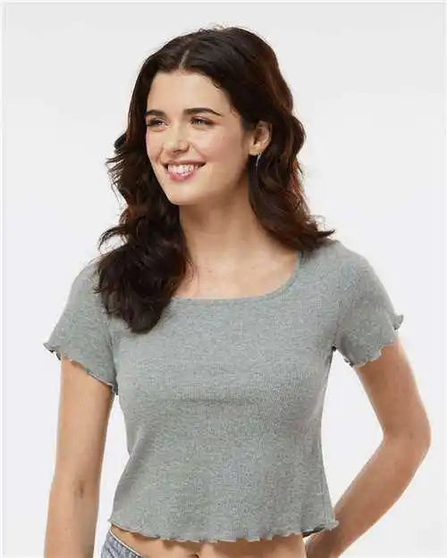 Boxercraft Bw2403 Women’s Baby Rib T-shirt - Oxford Heather