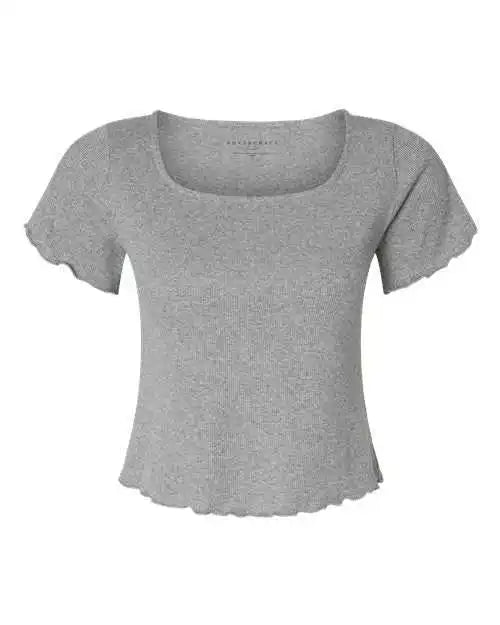 Boxercraft Bw2403 Women’s Baby Rib T-shirt - Oxford Heather