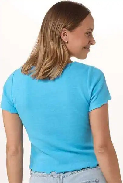 Boxercraft Bw2403 Women’s Baby Rib t Shirt Pacific Blue