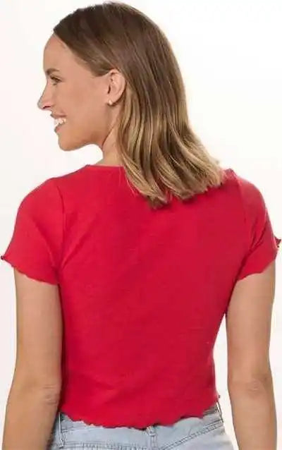 Boxercraft Bw2403 Women’s Baby Rib T-shirt - Red