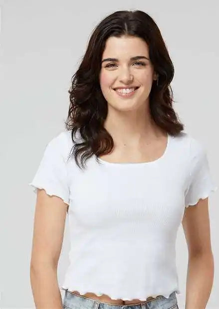 Boxercraft Bw2403 Women’s Baby Rib t Shirt White