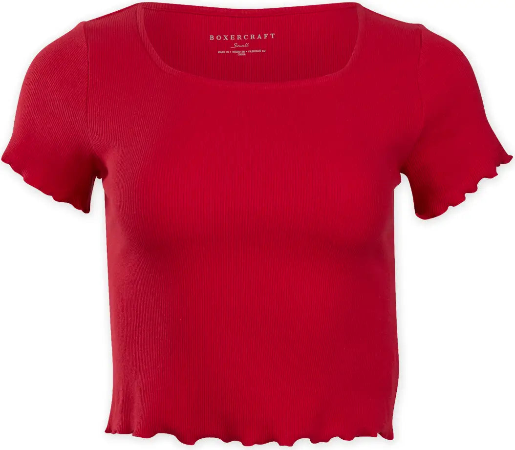 Boxercraft Bw2403 Women’s Baby Rib Top - Red - Ladies Xs