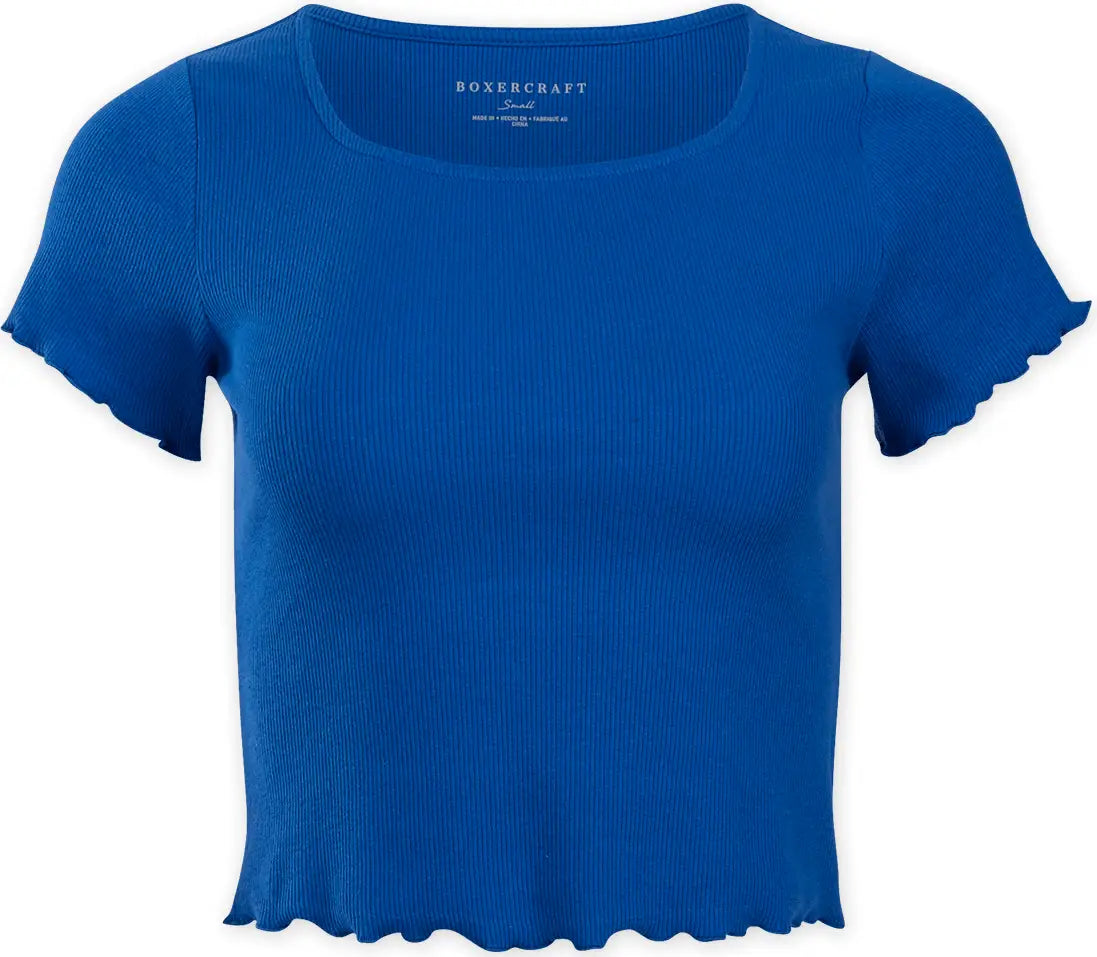 Boxercraft Bw2403 Women’s Baby Rib Top - True Royal - Ladies Xs