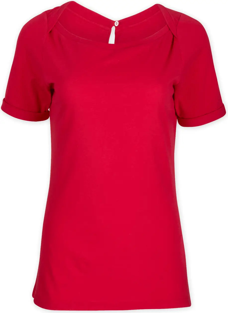 Boxercraft Bw2404 Women’s Care Free Tee - True Red - Ladies Xs