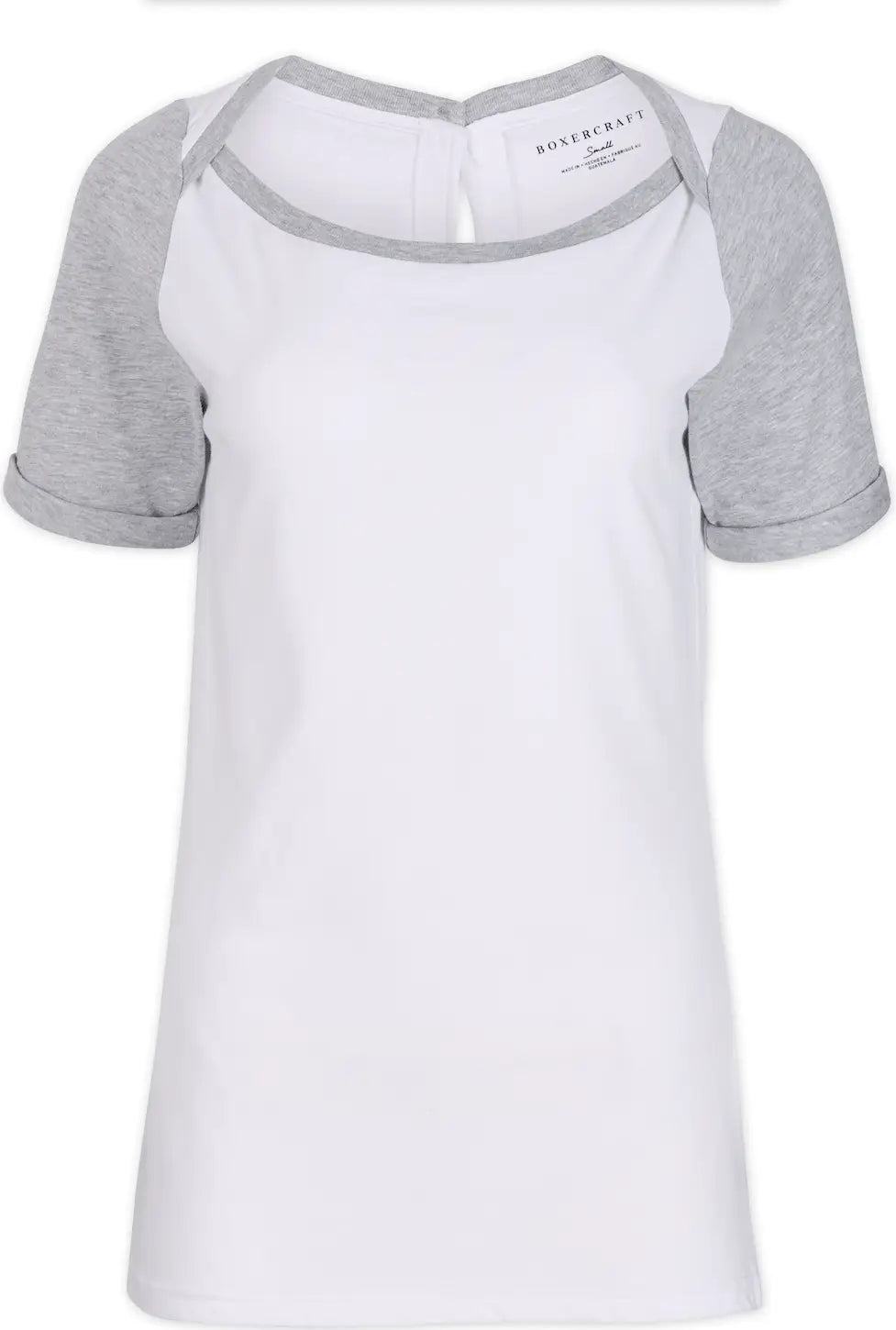 Boxercraft Bw2404 Women’s Care Free Tee - White Oxford Heather
