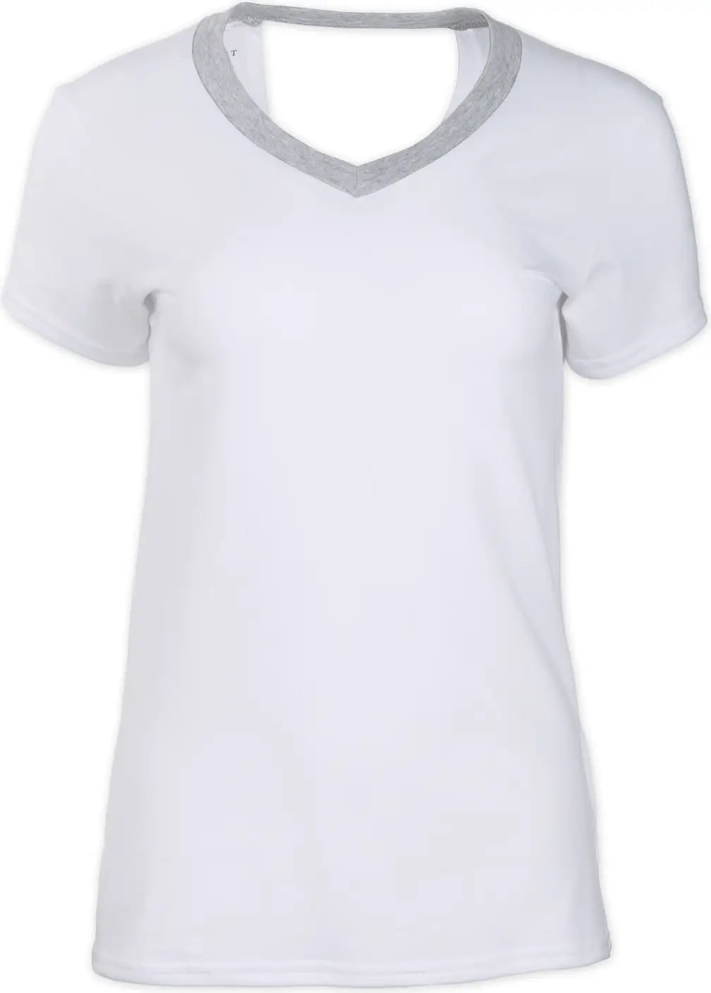 Boxercraft Bw2405 Women’s Bella Crossback Tee - White Oxford Heather - Gray / Ladies Xs