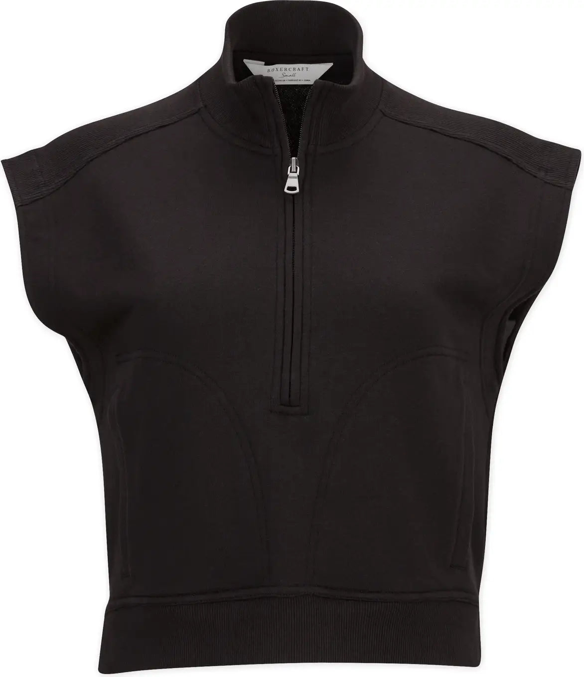 Boxercraft Bw2407 Women’s Slvls Terry Half Zip - Charcoal Heather